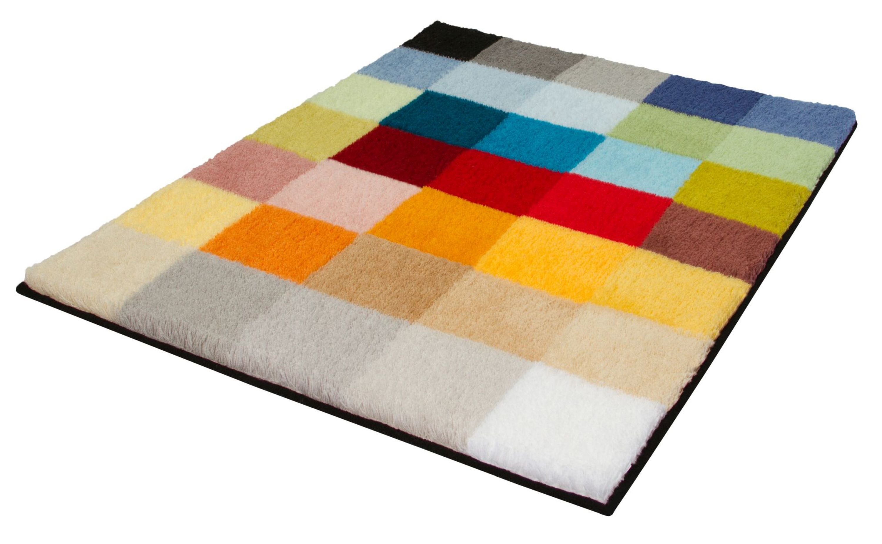 Darmowa Dostawa - Dywanik łazienkowy 90x65 cm prostokątny mix kolorów Kleine Wolke Cubetto 8821148213