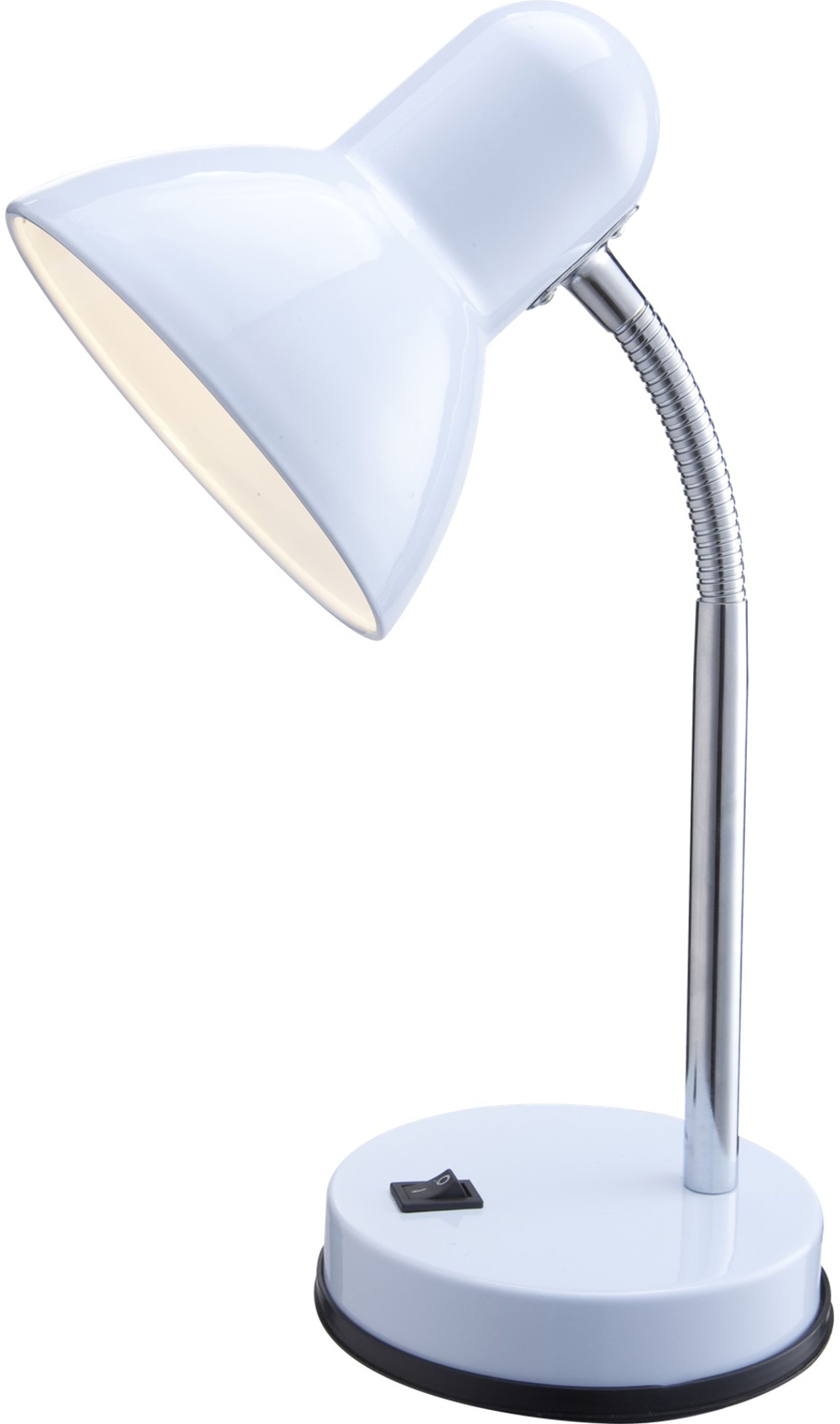 Darmowa Dostawa - Lampa biurkowa 1x40 W biała-chrom Globo Lighting Basic 2485