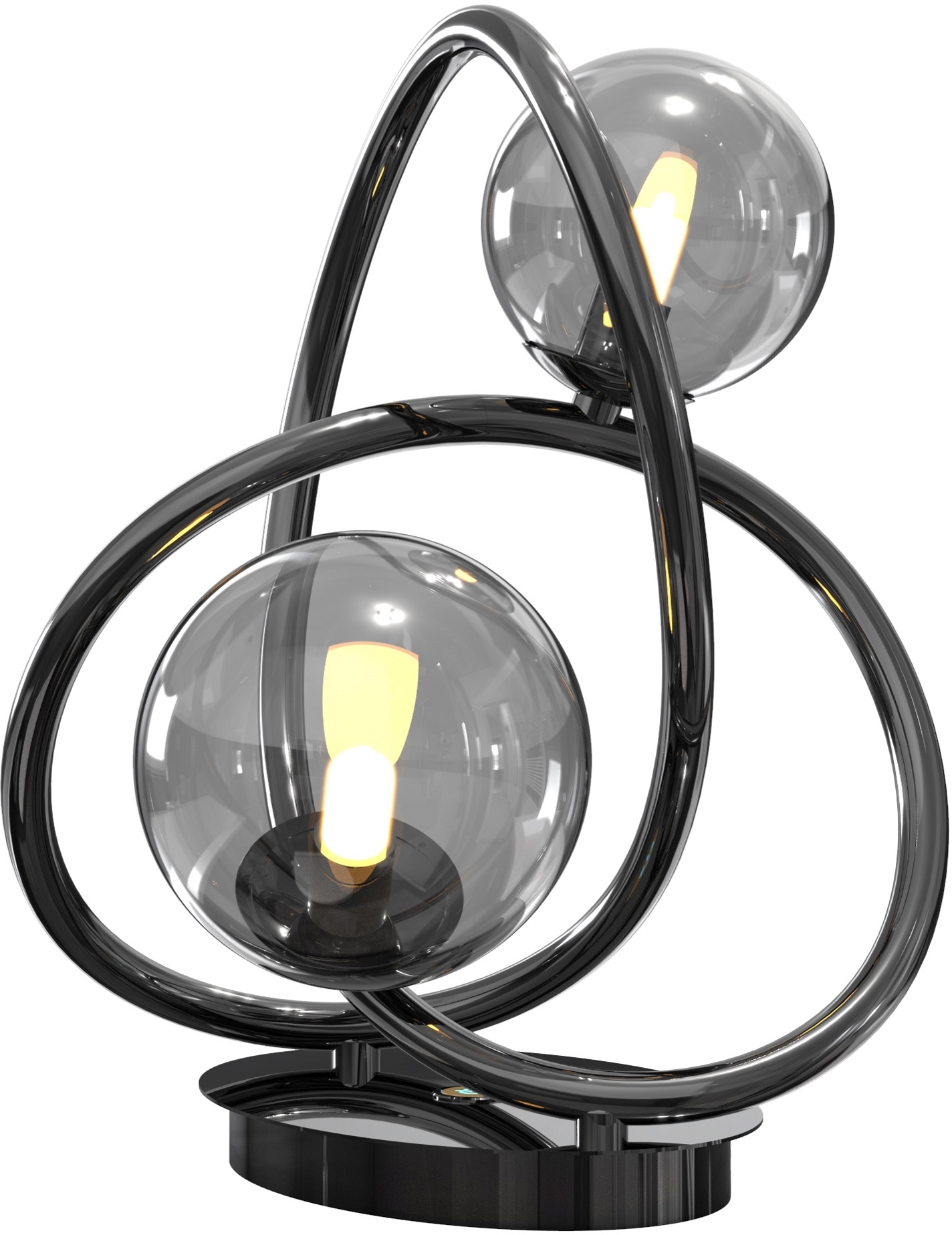 Darmowa Dostawa - Lampa stołowa 2x3.5 W czarna-chrom Aviano Nancy 8014205