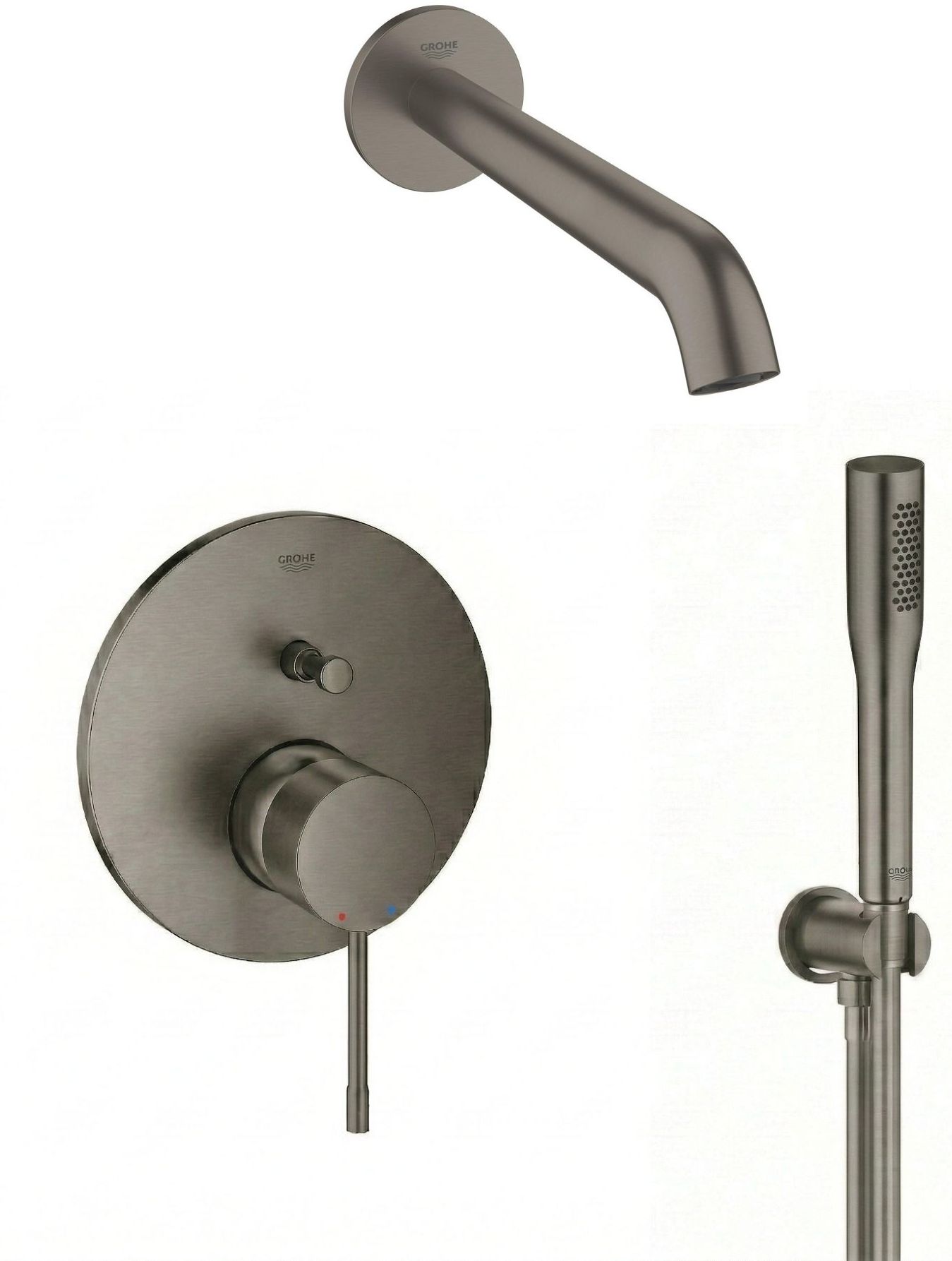 Darmowa Dostawa - Zestaw prysznicowy podtynkowy brushed hard graphite Grohe Essence abset12124
