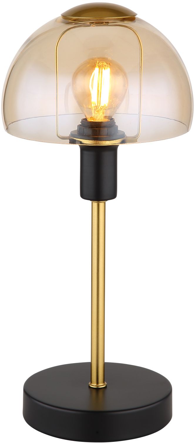 Darmowa Dostawa - Lampa stołowa 1x25 W czarna-bursztynowa Globo Lighting Kokkini 21914A