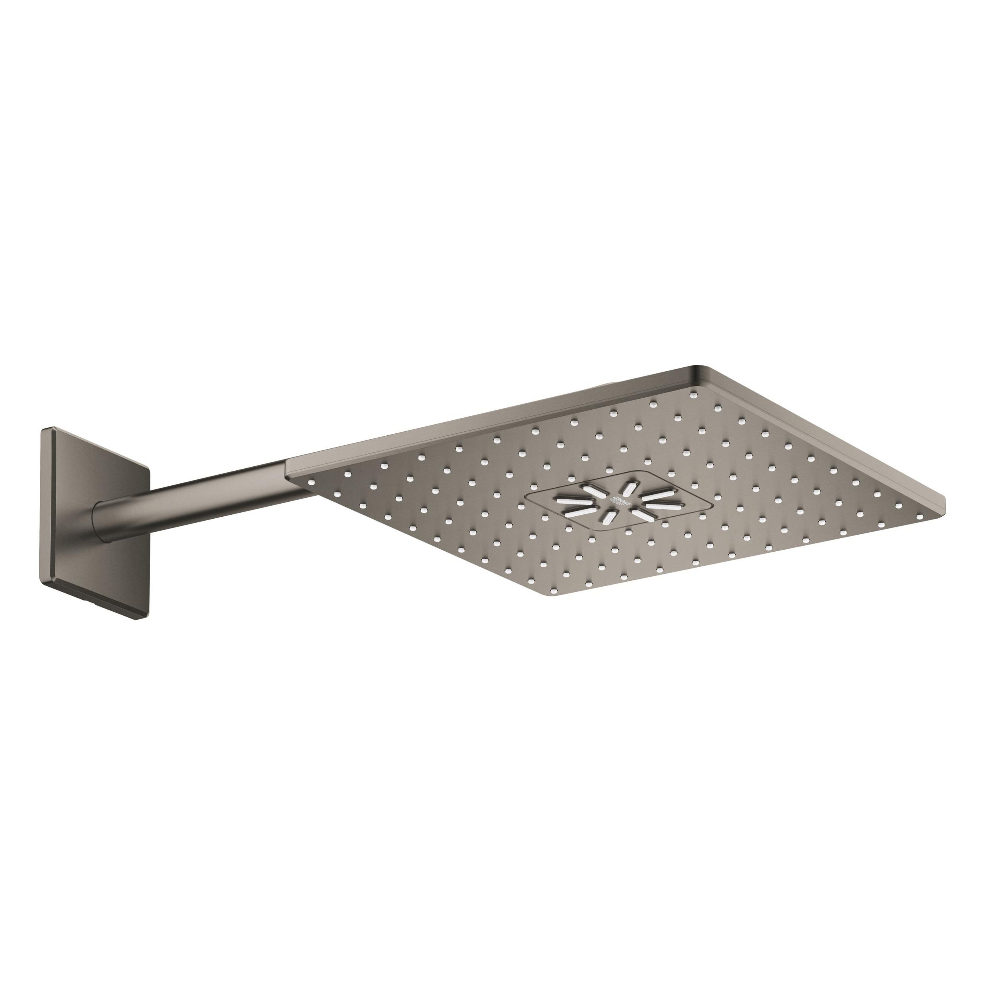 Darmowa Dostawa - Deszczownica z ramieniem 31x31 cm kwadratowa brushed hard graphite Grohe Rainshower 26479AL0