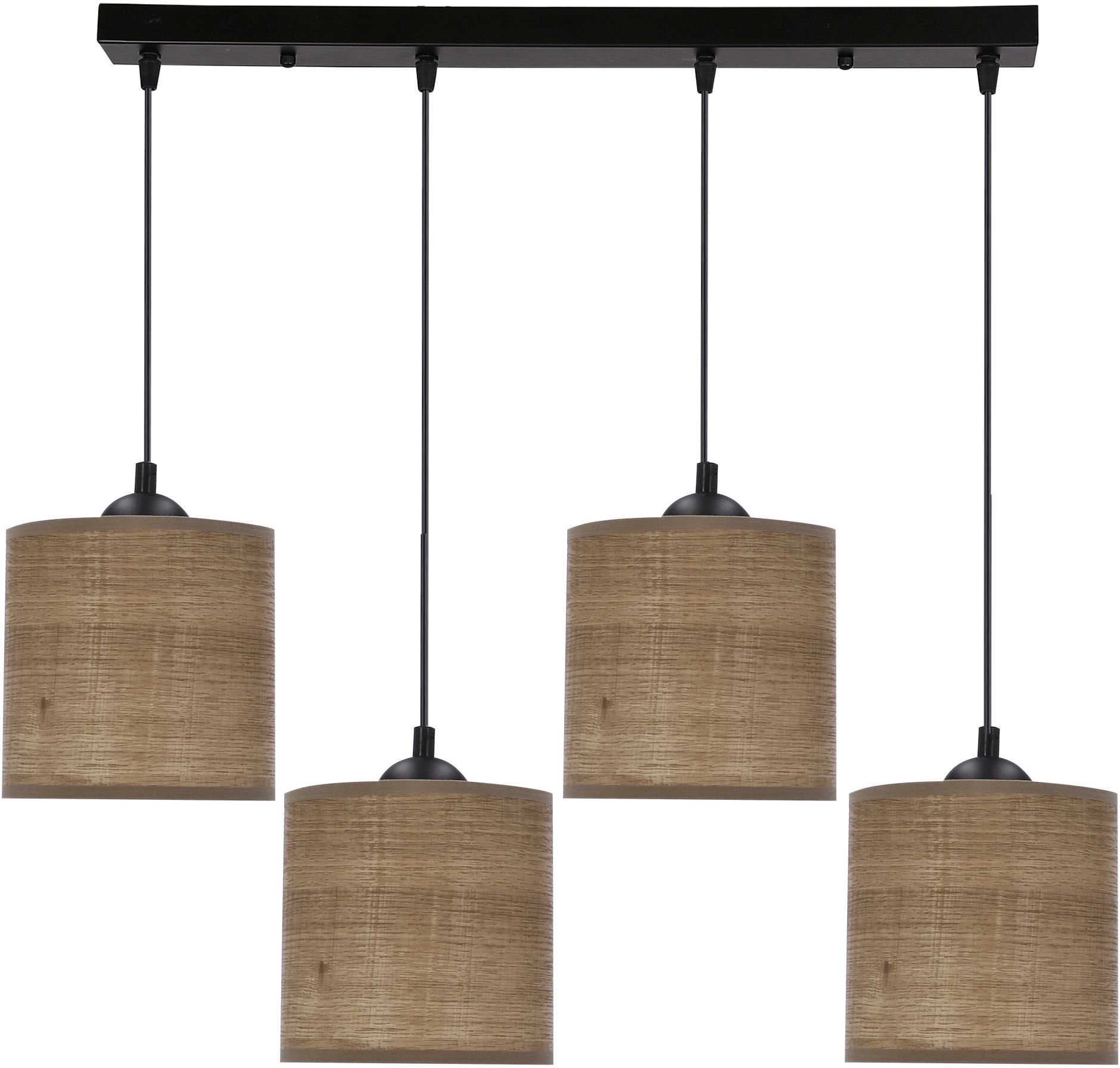 Darmowa Dostawa - Lampa wisząca 4x40 W czarna-beżowa Candellux Legno 3418366