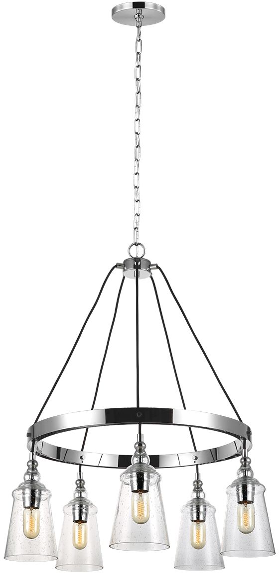 Darmowa Dostawa - Lampa wisząca 5x60 W chrom Quintiesse Loras QNLORAS5