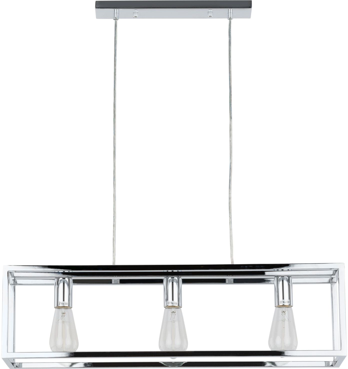 Darmowa Dostawa - Lampa wisząca 3x60 W chrom Italux Sigalo MDBR4367D3CH