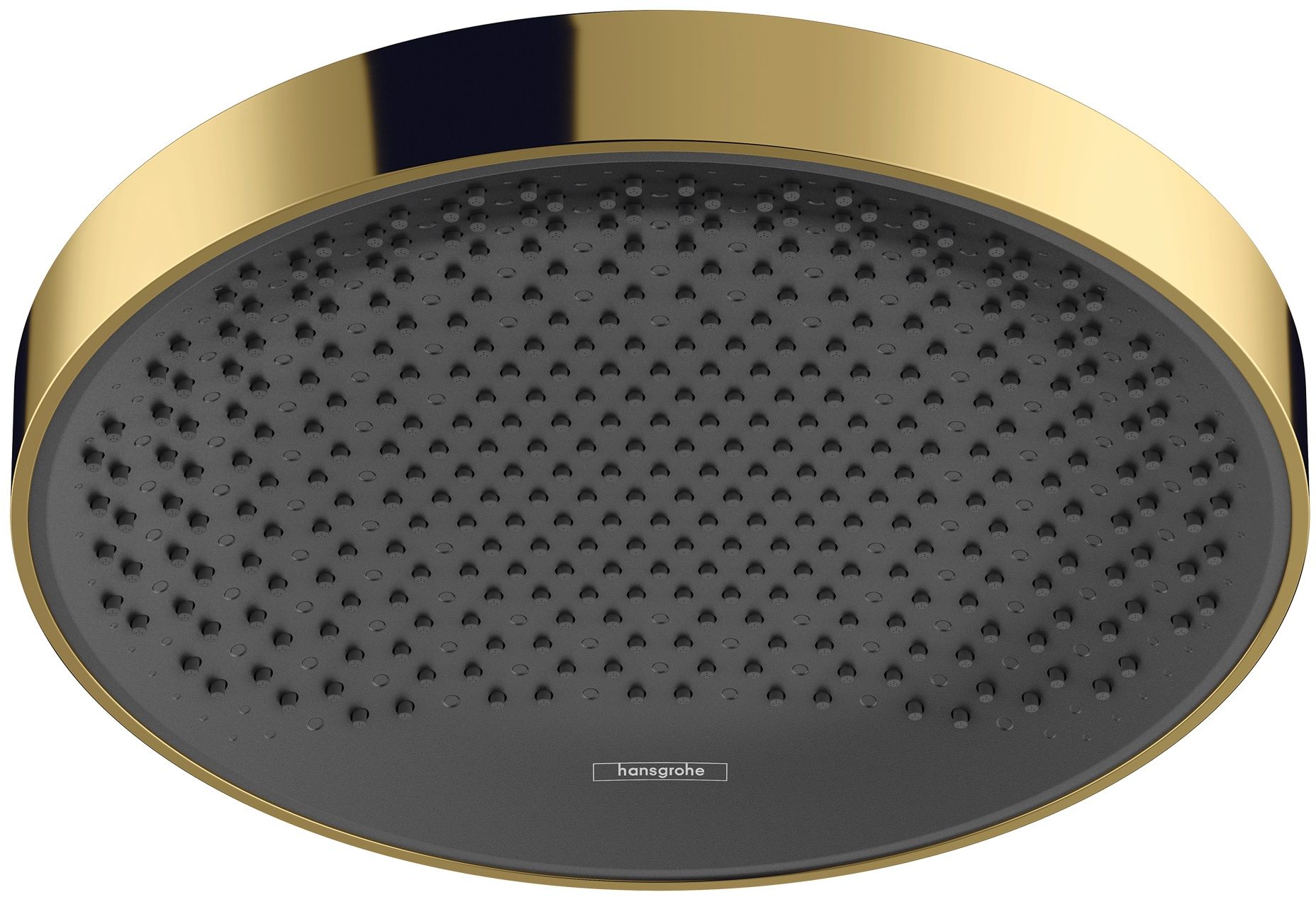 Darmowa Dostawa - Deszczownica 25x25 cm okrągła czarna-złoty Hansgrohe Rainfinity 26228990