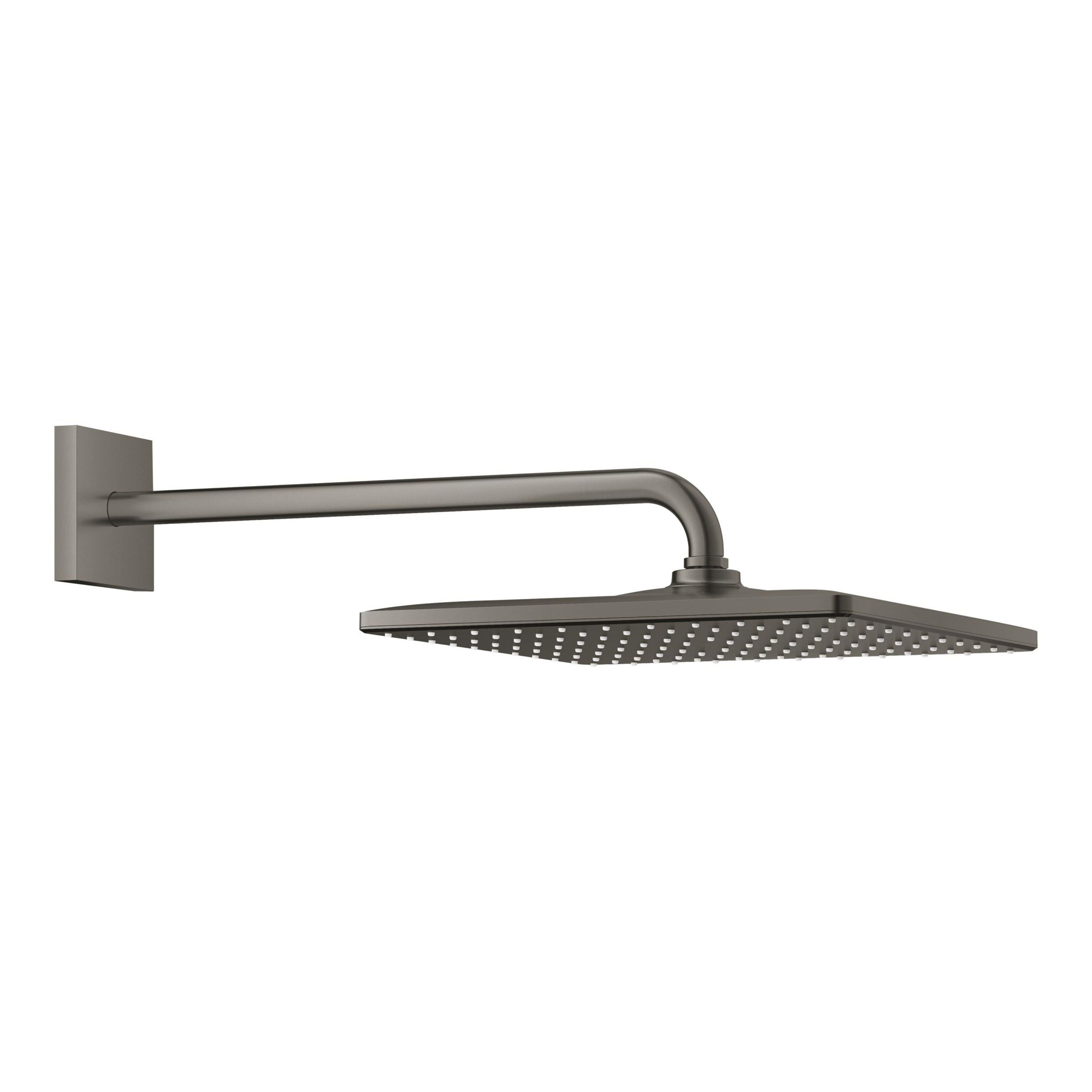 Darmowa Dostawa - Deszczownica z ramieniem 31x31 cm kwadratowa brushed hard graphite Grohe Rainshower 26564AL0