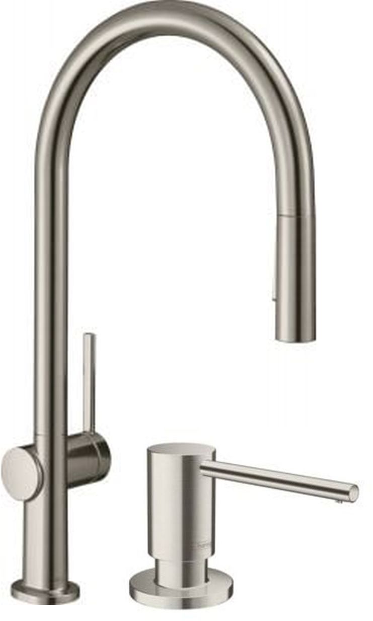Darmowa Dostawa - Bateria kuchenna z dozownikiem stojąca stal Hansgrohe Talis M54 abset10671