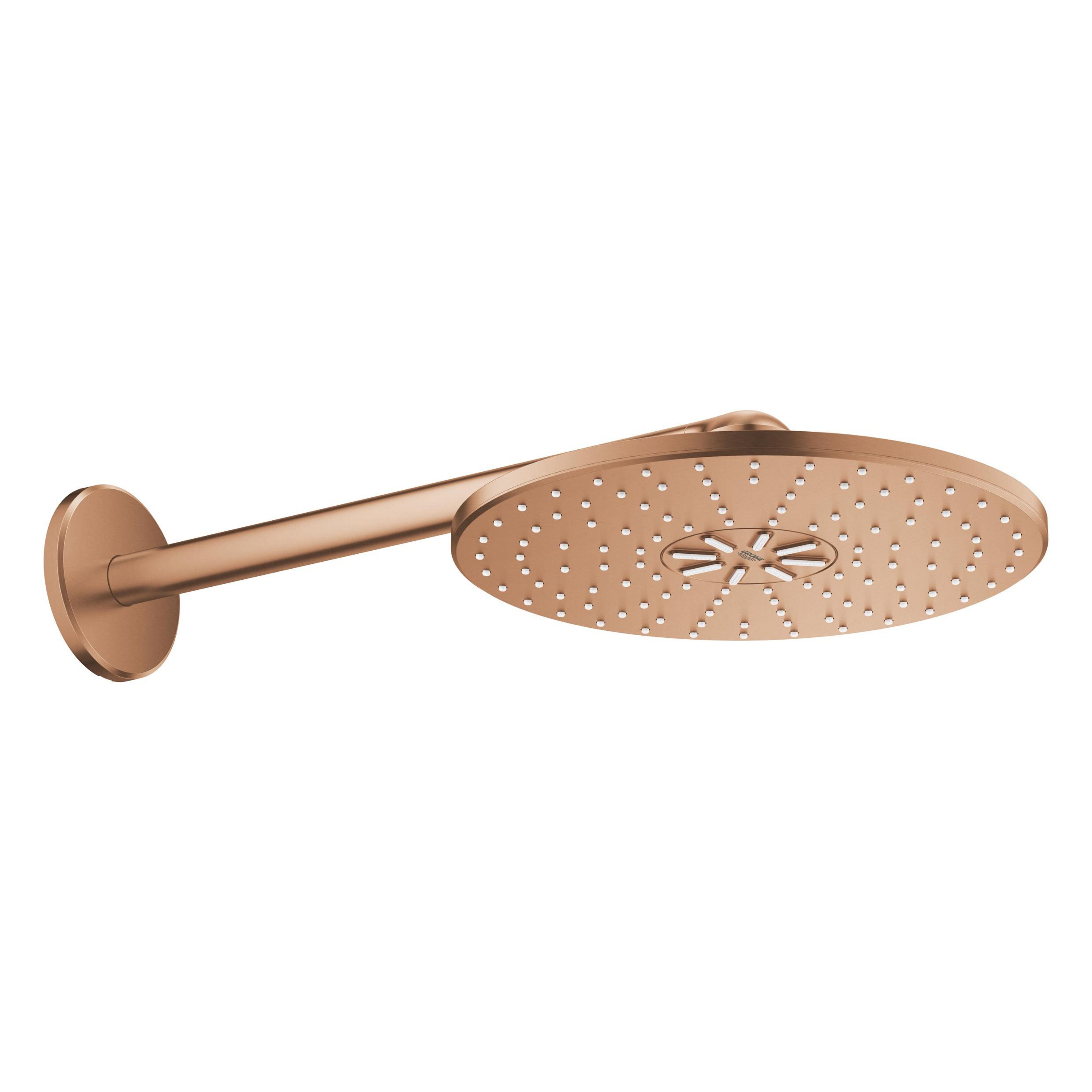 Darmowa Dostawa - Deszczownica z ramieniem 31x31 cm okrągła brushed warm sunset Grohe Quadra 26475DL0