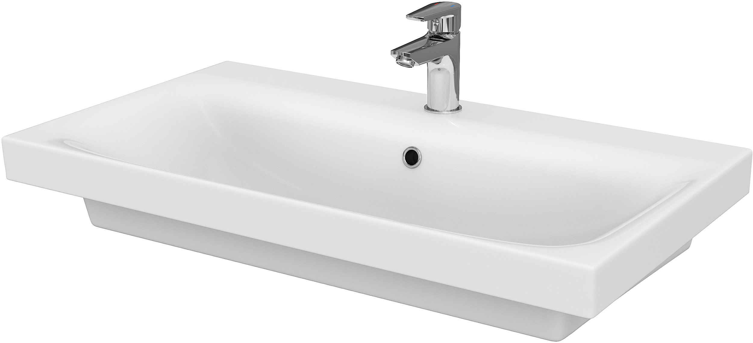 Darmowa Dostawa - Umywalka 80x45 cm prostokątna meblowa biała Cersanit Moduo K116013ECO