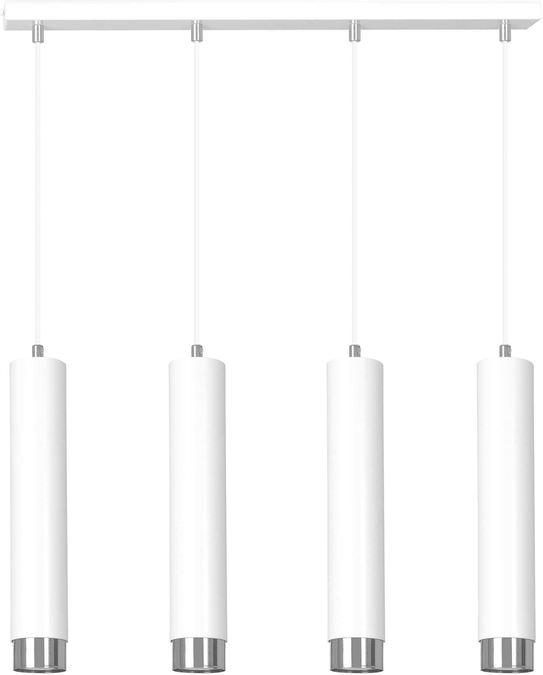 Darmowa Dostawa - Lampa wisząca 4x8 W biała-chrom Emibig Kibo 6414