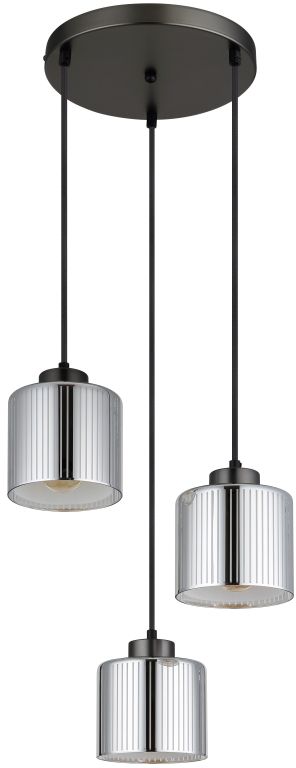 Darmowa Dostawa - Lampa wisząca 3x60 W czarna-chrom Globo Lighting Felicia 160563HR