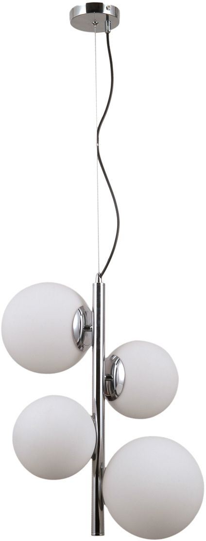 Darmowa Dostawa - Lampa wisząca 4x5 W biała-chrom Italux Riga PND442134BCH