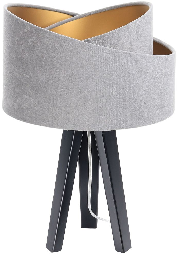 Darmowa Dostawa - Lampa stołowa 1x60 W czarna-złota-szara BPS Koncept Galaxy 060S014CZ