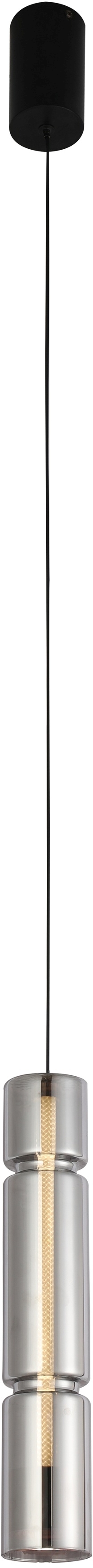 Darmowa Dostawa - Lampa wisząca 1x9 W czarna-chrom-przydymiona Aviano Cilindro 62230110