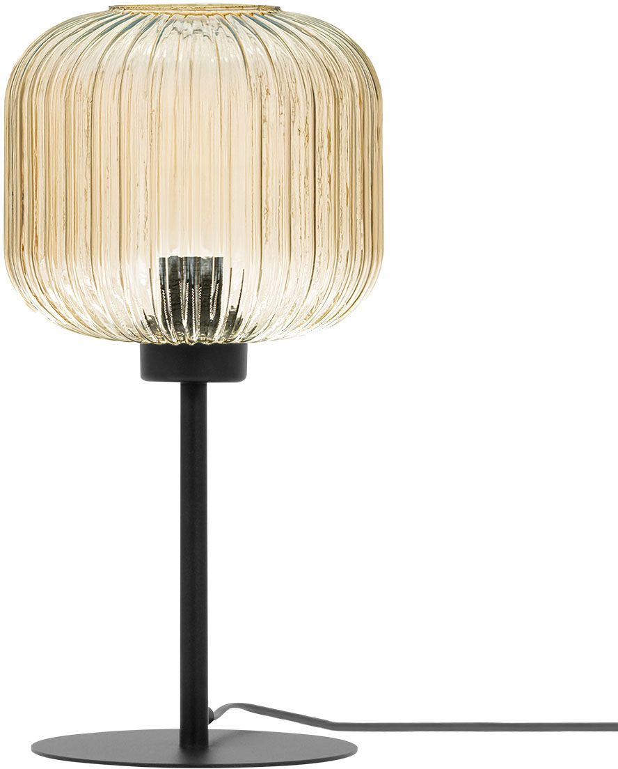 Darmowa Dostawa - Lampa stołowa 1x15 W czarna-bursztynowa Kaja Clark K5656