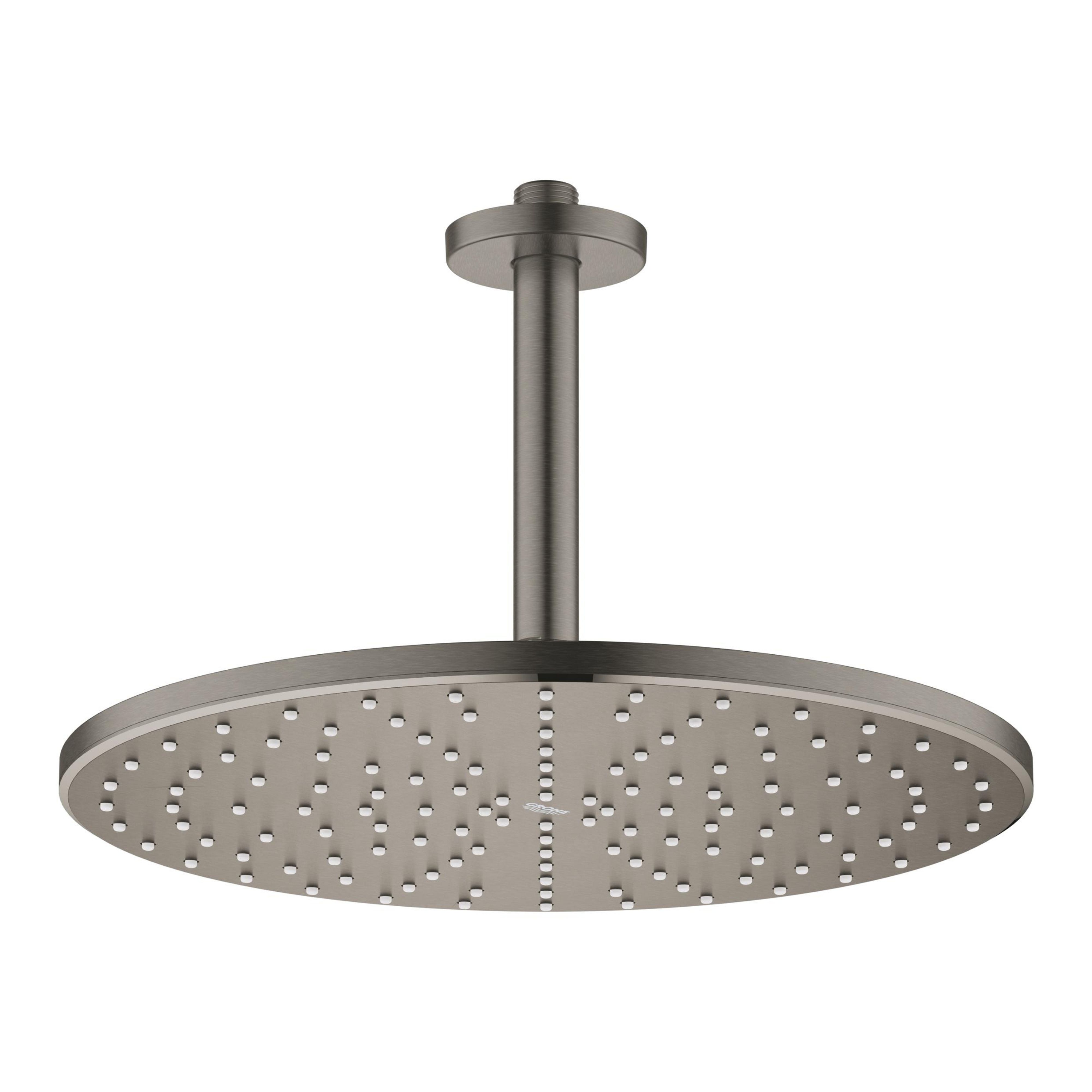 Darmowa Dostawa - Deszczownica z ramieniem 31x31 cm okrągła brushed hard graphite Grohe Rainshower 26560AL0