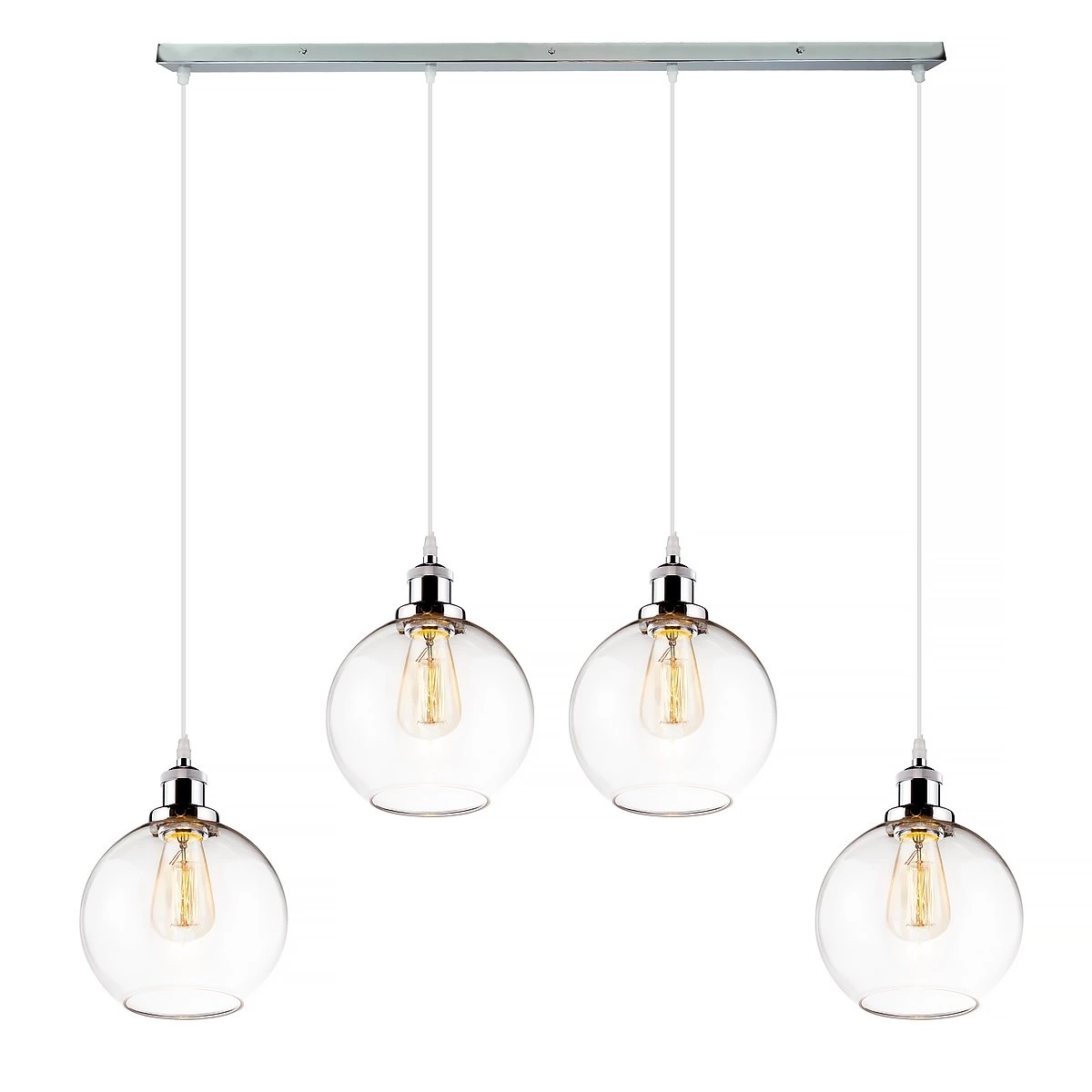 Darmowa Dostawa - Lampa wisząca 4x W chrom-przezroczysta Altavola Design New York Loft LA035CL4chrom
