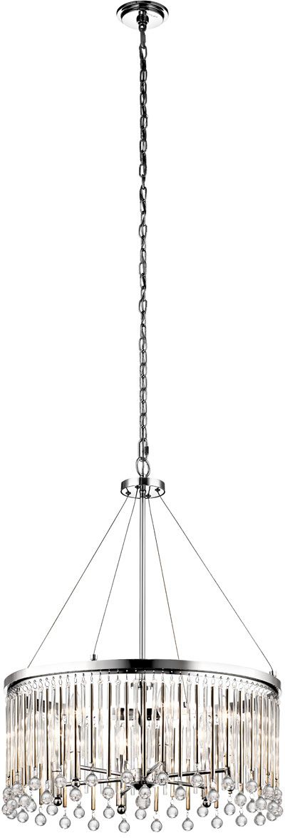 Darmowa Dostawa - Lampa wisząca 6x60 W chrom Elstead Lighting Piper KLPIPER6PPC