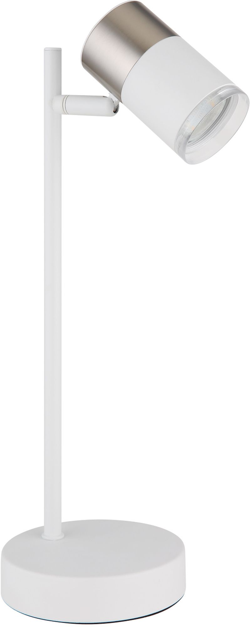 Darmowa Dostawa - Lampa biurkowa 1x5 W biała-nikiel Globo Lighting Brisbon 57851T