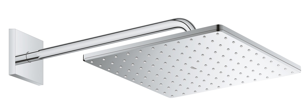 Darmowa Dostawa - Deszczownica z ramieniem 31x31 cm kwadratowa starlight chrome Grohe Rainshower 26563000