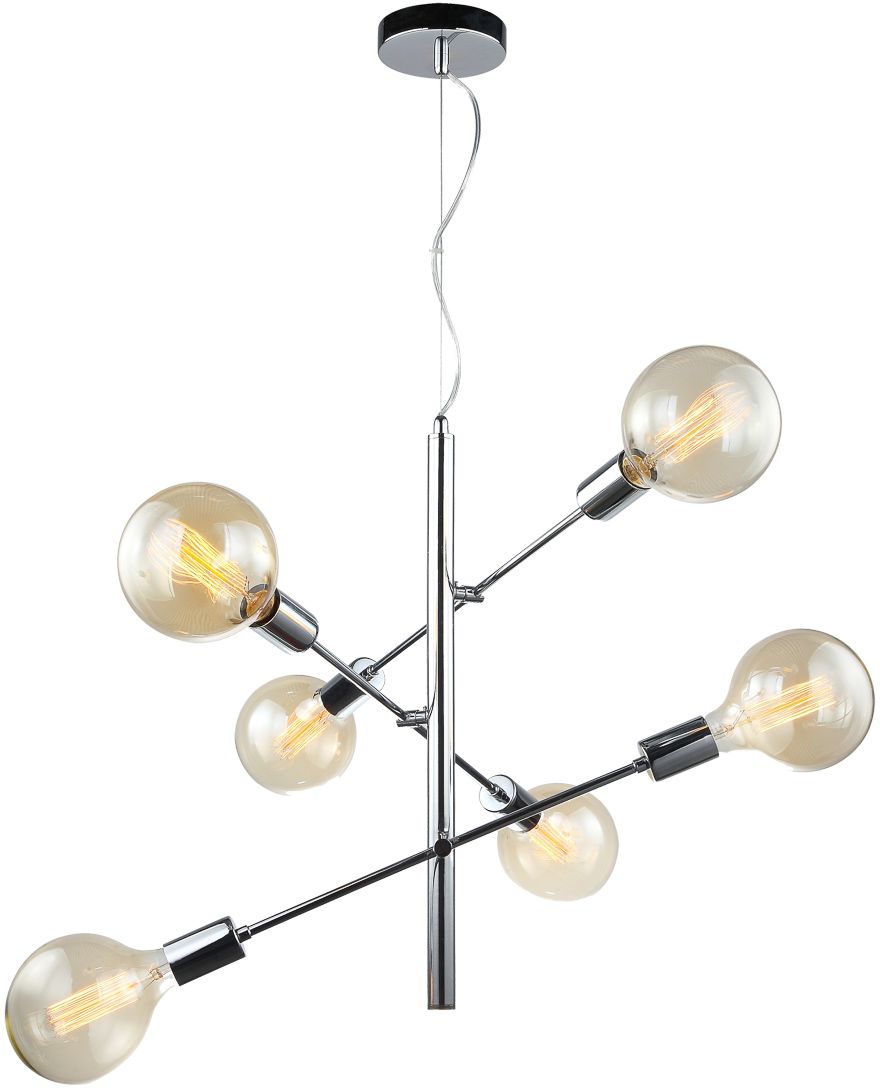 Darmowa Dostawa - Lampa wisząca 6x40 W chrom Italux Madalyn MDM35826CH