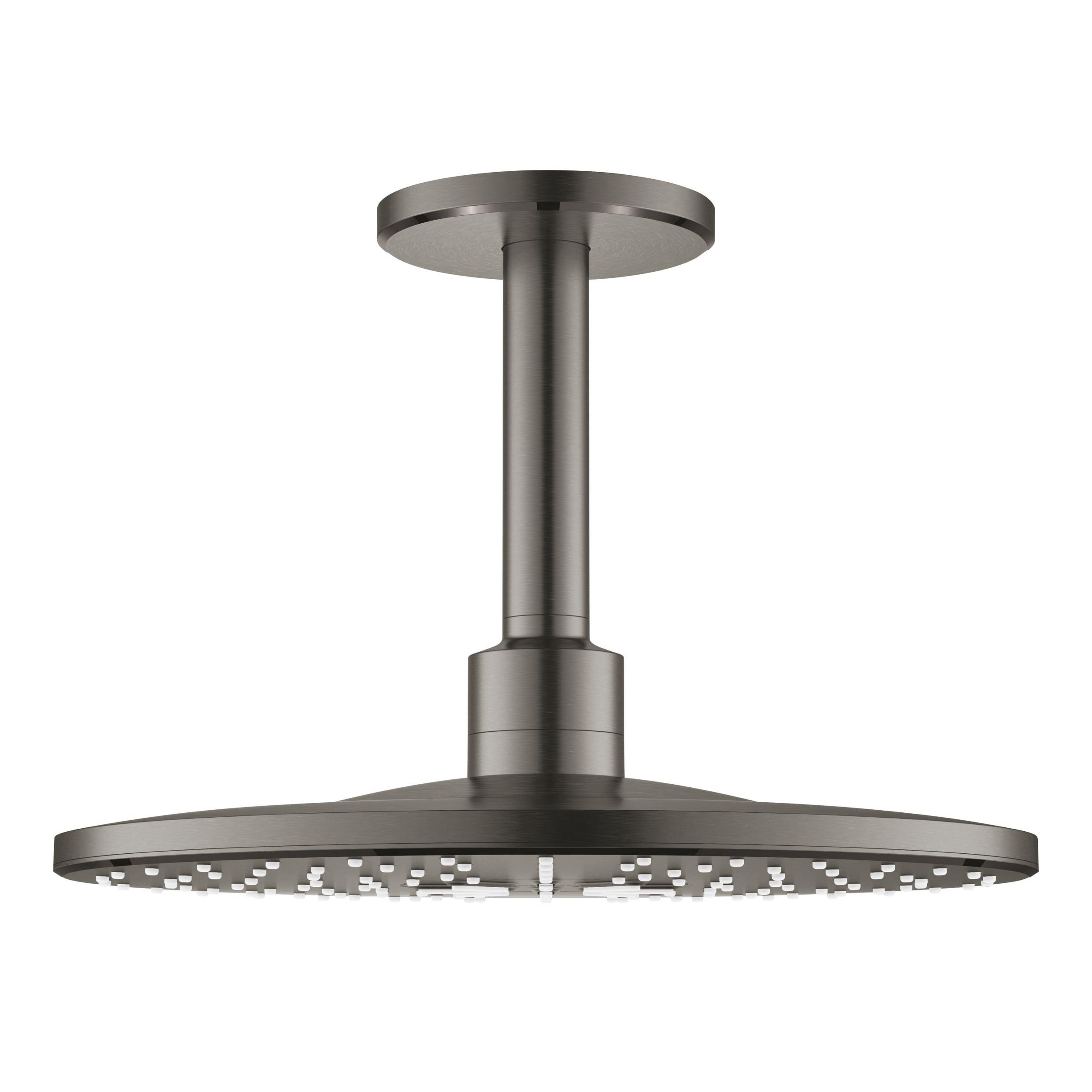 Darmowa Dostawa - Deszczownica z ramieniem 31x31 cm okrągła brushed hard graphite Grohe Rainshower 26477AL0
