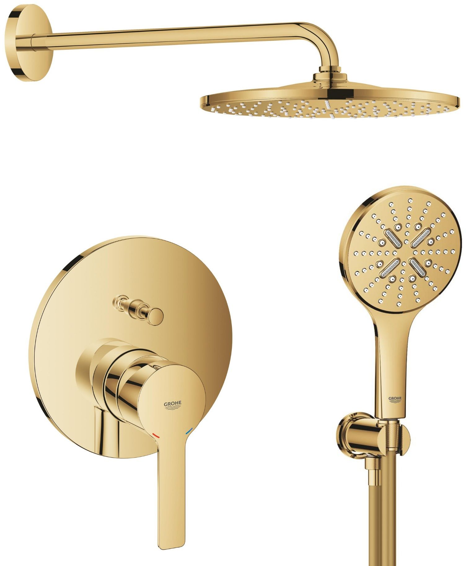 Darmowa Dostawa - Zestaw prysznicowy podtynkowy z deszczownicą cool sunrise Grohe Lineare abset12156