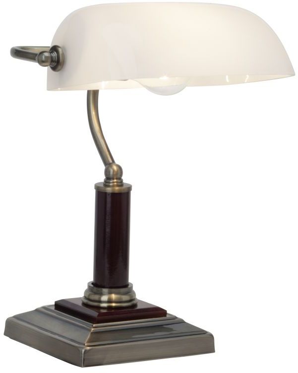 Darmowa Dostawa - Lampa biurkowa 1x60 W biały Brilliant Bankir 9267931