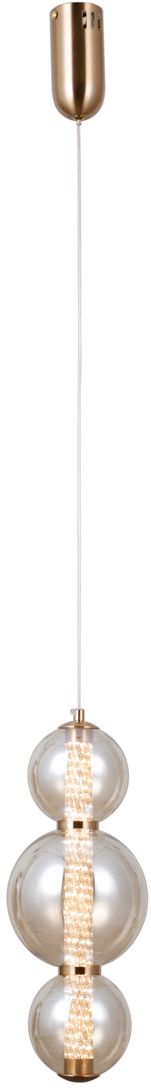 Darmowa Dostawa - Lampa wisząca 3x4 W złota-bursztynowa Italux Butero PND343593VHBRAMB