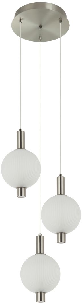 Darmowa Dostawa - Lampa wisząca 3x18 W biała-chrom Italux Lenti PND836313SCWH