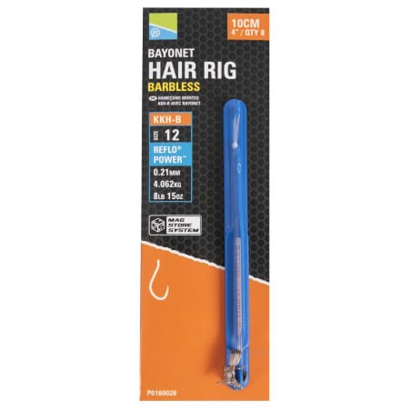 Preston Przypony z igłą KKH-B Bayonet Mag Store Hair Rigs 10cm rozm.12