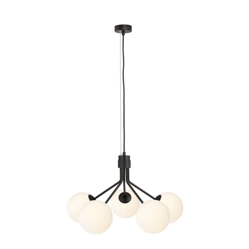 Żyrandol Emibig Nova czarno-biały wym: 100 x 57 x 57 cm 5xE14 x 10W 1 szt.