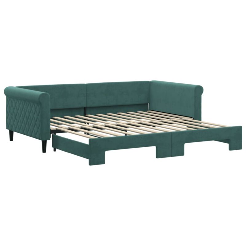 Sofa rozkładana WaszeMeble 100x200 cm Ciemnozielony aksamit WM-3197780 1 szt.