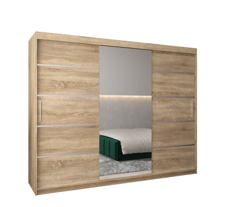 Szafa przesuwna Garderoba Abiks Verona 2 250 sonoma + sonoma 1 szt.