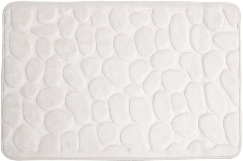 Dywanik łazienkowy Duschy Rimini biały 95x60 cm prostokątny, antypoślizgowy, 1 szt.