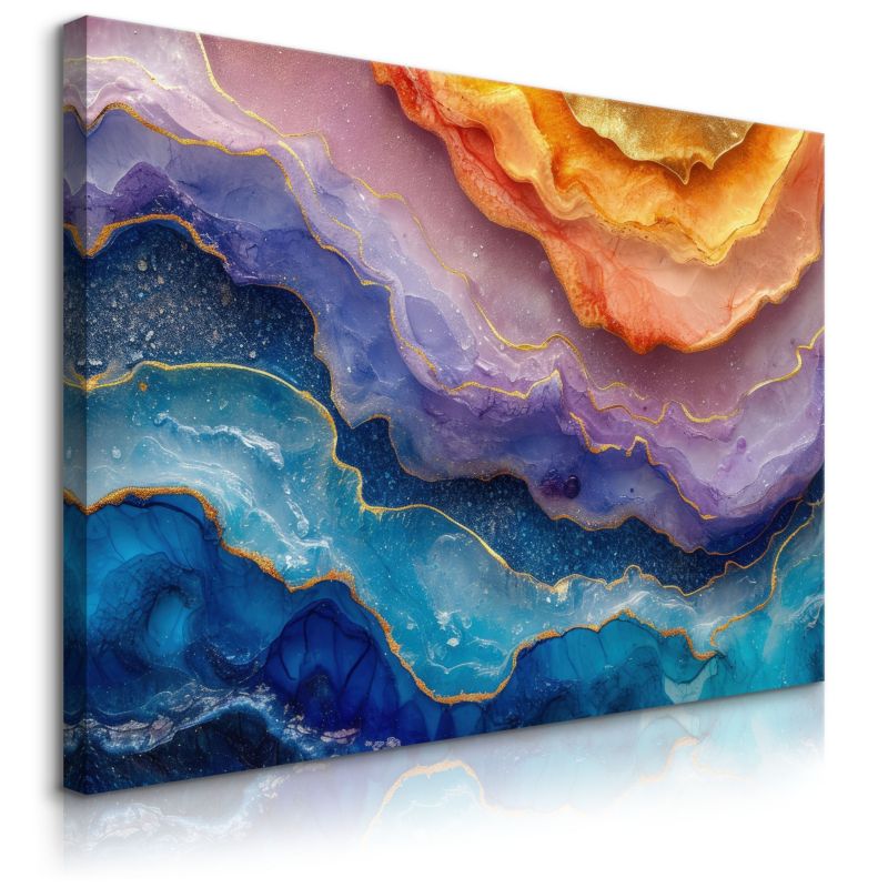 Obraz Muralo Do Salonu Kolorowy Marmur Pastele Abstrakcja Glamour 40x30 cm 1 szt.