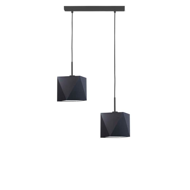 Lampa wisząca zwis Volta Light Factory żyrandol sufitowa z abażurami diament Czarny BELARUS Z2 1szt.