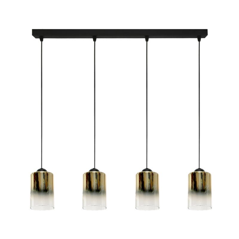 Lampa wisząca EDYLIT sufitowa tuba zwis listwa klosz transparent nowoczesna 4xE27 FIORD 15-531 1 szt.