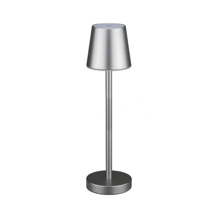 Lampa biurkowa V-TAC 7703 szaro-srebrna LED 3W 3000K 70lm akumulator IP20 wym: 39 x 10.5 x 10.5 cm aluminium - 1 szt.
