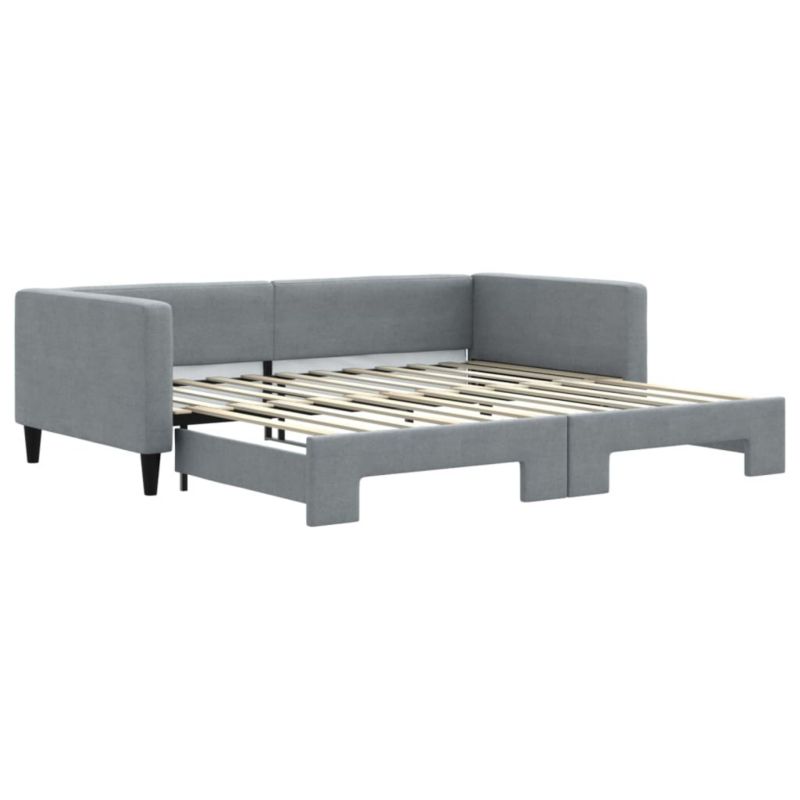 Sofa rozkładana WaszeMeble 100x200 cm Jasnoszary tkanina WM-3196583 1 szt.