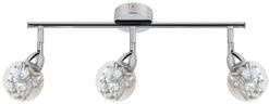 Srebrna lampa sufitowa LED zintegrowana do salonu BOLO metal tworzywo sztuczne