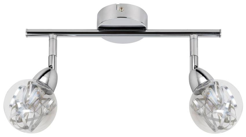 Srebrna lampa sufitowa wisząca LED z ciepłym światłem BOLO