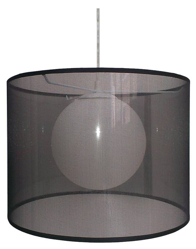 Czarna lampa wisząca sufitowa z regulacją wysokości CHICAGO 1xE27