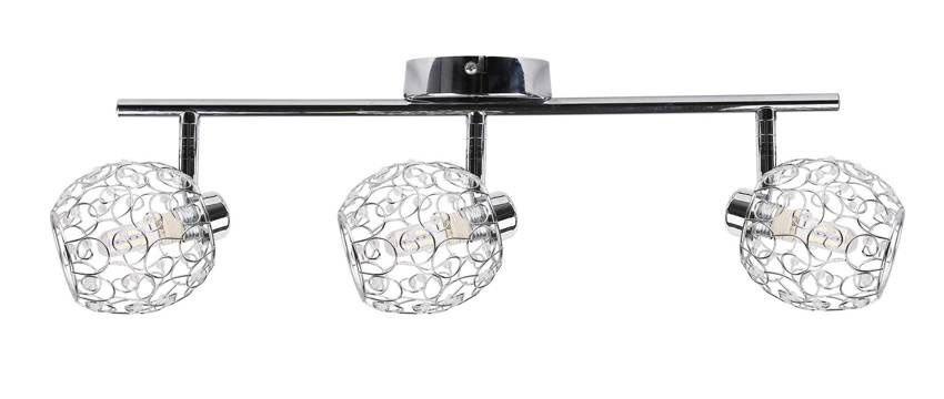 Chromowa lampa sufitowa listwa 3x40W G9 do salonu HORUS metal