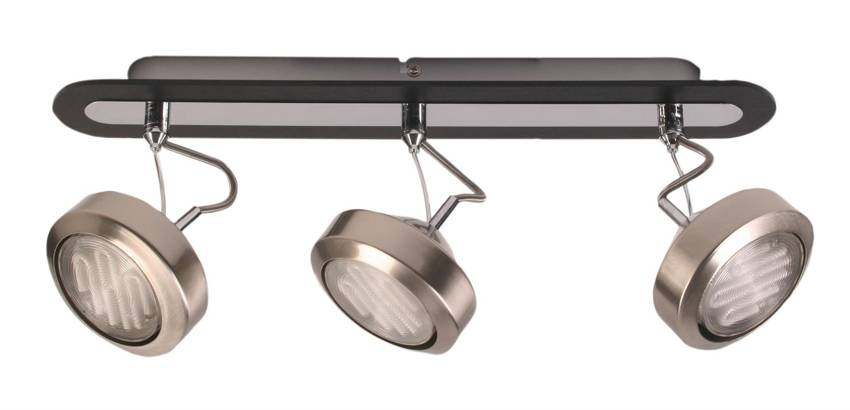 Brązowa lampa sufitowa listwa 3-punktowa do salonu EARTH metal
