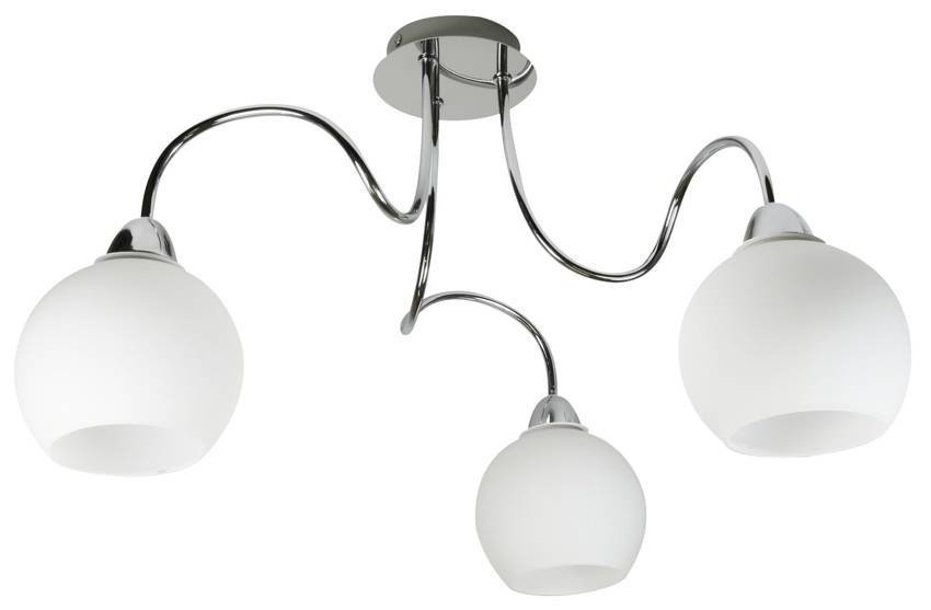 Srebrna potrójna lampa wisząca sufitowa do salonu NELDA metal