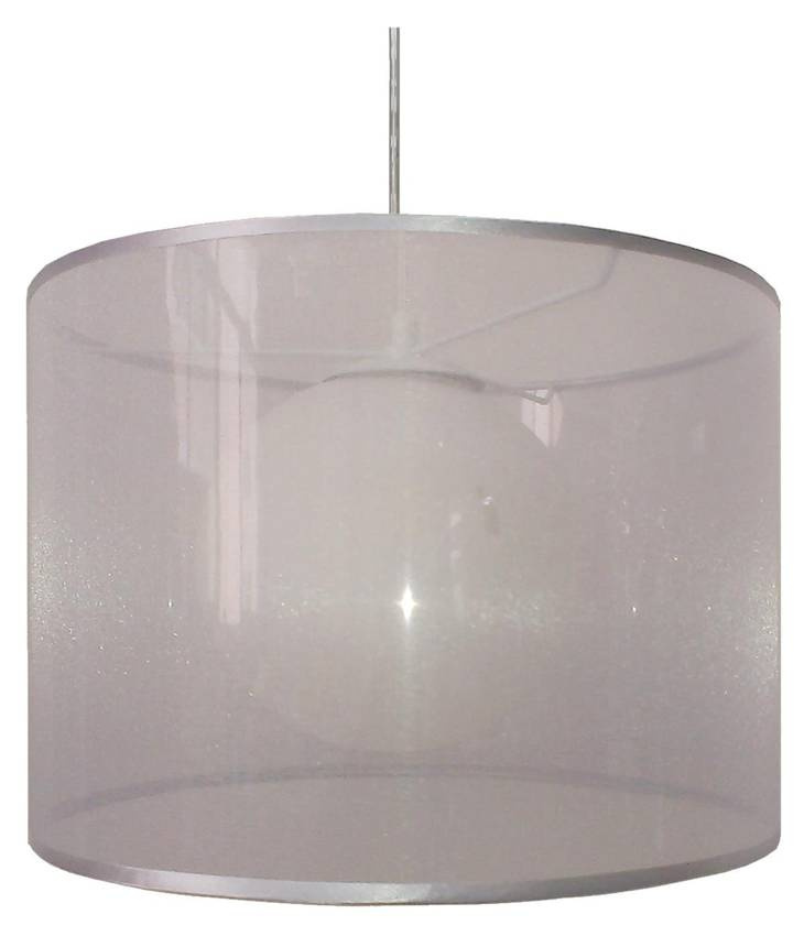 Srebrna lampa wisząca sufitowa do salonu CHICAGO 1xE27 metal