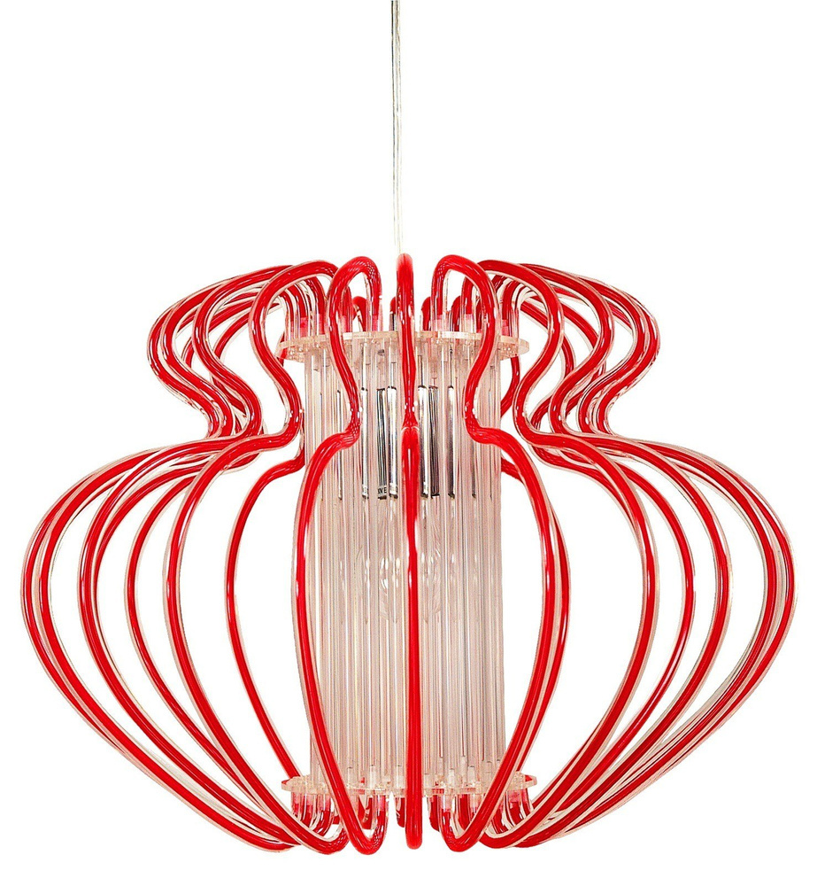 Czerwona lampa wisząca sufitowa do salonu IMPERIA 45 cm regulowana