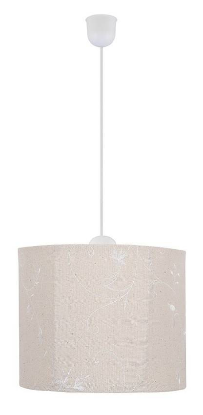 Beżowa lampa wisząca na lince do salonu FARM tkanina 25 cm